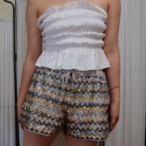 (Unique) Bling bling, Spangle Sequin  Shorts